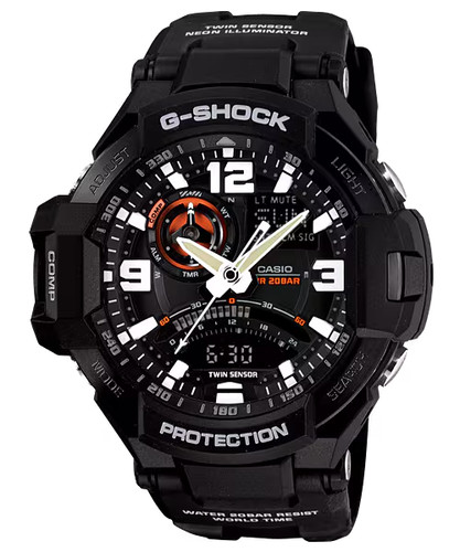 Casio shock 1000 1a black - casio, ga-1000-1a