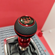 RED LEATHER 6SP SHIFT GEAR KNOB for FOCUS MK3 MK4 FIESTA MK7 MK8 RS ST KUGA 2.0T