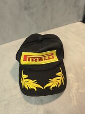 Vintage Pirelli Racing Cap Black Adjustable Baseball Cap One Size