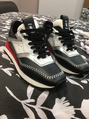 Mens black leather near - leather, mint