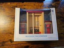 Pottery Barn Kids Wooden Fire Station Train Set Accessory 