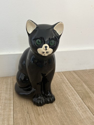 Vintage large black cat - large,