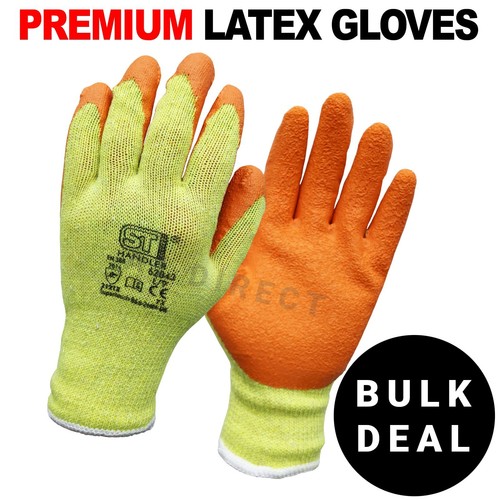 120 pairs latex coated orange - 120,