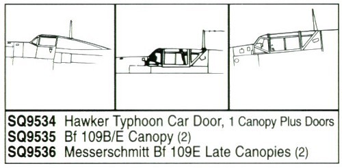 Squadron canopies sqs9535 48 - canopies, 1:48