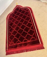 Soft Prayer Mat for Muslim Ramadan Non-slip Flannel Worship Paded Carpet Rug UK