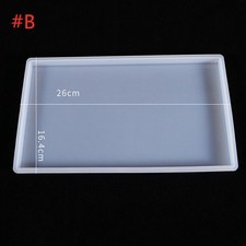 Large Rectangular Coaster Mold Resin Epoxy Casting Silicone Fruit Tray Mould Kit