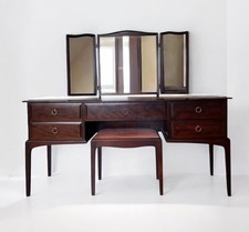 Stag Minstrel Dressing Table 5 drawer & Stool with Triple Mirror 1