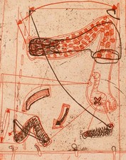 Frank Siewert Abstrakt zeitgenössisch Widmung signiert Farbradierung 1998 4/10