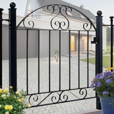 Garden Gate Wrought Iron Pedestrian Fitting Back Side Driveway Pathway Gates UK