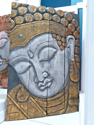 Large hand carved solid wood - carved,