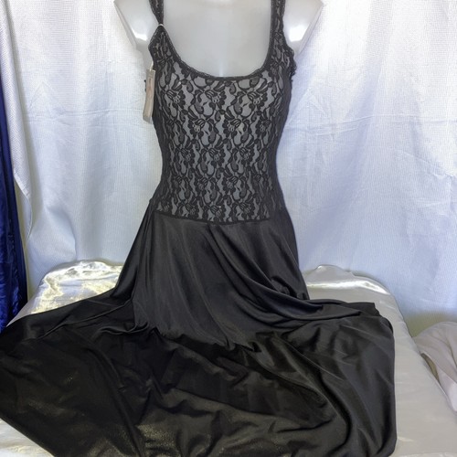 Michael vtg black full slip - st,