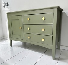Dark Green Pine Sideboard -