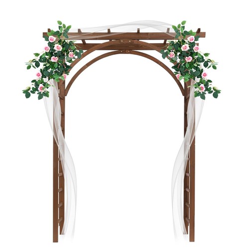 8ft wooden garden arbor - wooden,