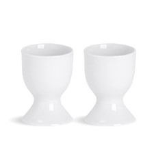 2x Classic White Egg Cups