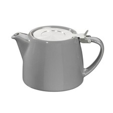 GREY STUMP TEAPOT 18OZ WITH STAINLESS STEEL LID AND INFUSER FOR LOOSE TEA