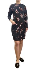 BIMBA Y LOLA Star Print Mini Dress Bodycon In Black Ladies Size S