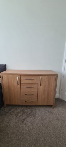 Modern brown wood sideboard - brown,