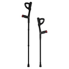 Uimoso 1 Pair Forearm Crutches 10-Level Height Adjustable Walking Crutches