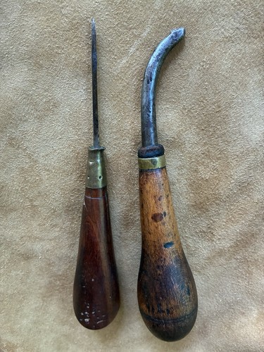 Antique leather awls lot - antique,