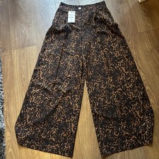 ANIMAL PRINT PALAZZO TROUSERS ZARA  Size M