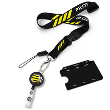 Pilot 4 Bars Polyester Lanyard|Flight Crew