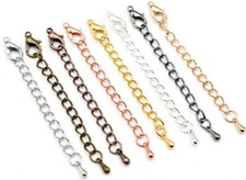 Assorted Colours Extension Extender Chain Chains 5cm or 7cm Necklace K70 UK 