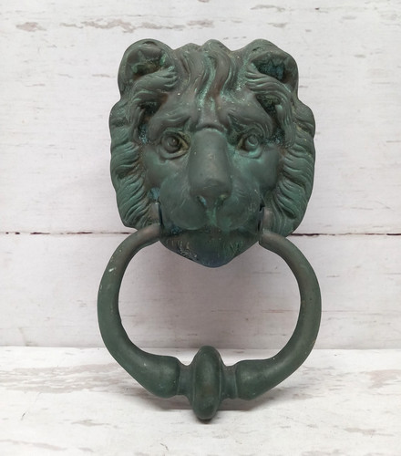 Vintage lions head brass door - vintage,