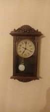 Pendulum Wall Clock Old Style Vintage Appearance Plastic Has A Small Crack