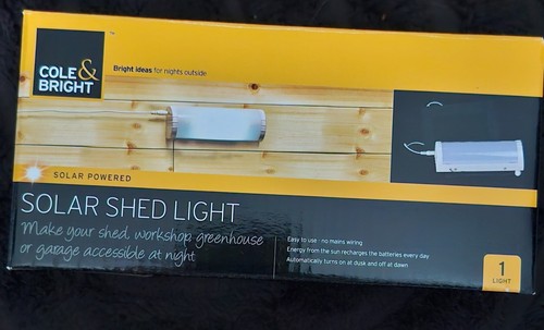 Solar powered led - powered, shed
