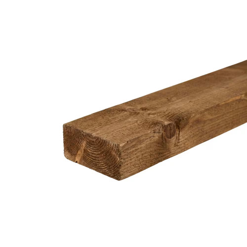 Brown treated railway sleeper - treated,