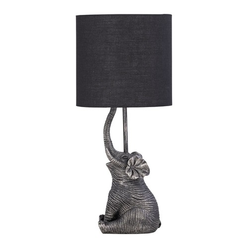 Black elephant table lamp - black,