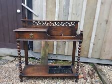 Vintage Oak Umbrella Stand, Hall Stand, Bobbin Legs