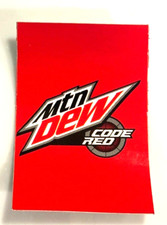Soda Valve Front Sticker Mtn Dew Mountain Dew Code Red, 2-7/8 x 2, #713-33025