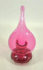 Adrian Sankey Hand Blown Jack in the Pulpit Style Glass Vase Pink
