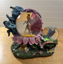 Disney Peter Pan's TINKERBELL Musical Battery Glitter Flow Double Snow Globe