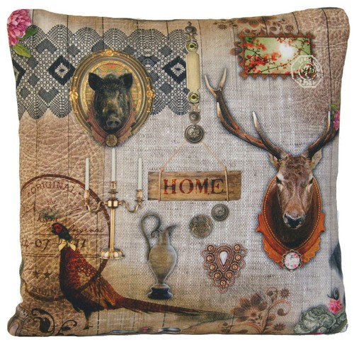 Hunting lodge cushion - hunting, cover
