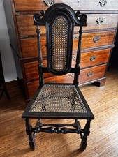 Antique high backed oak - backed,