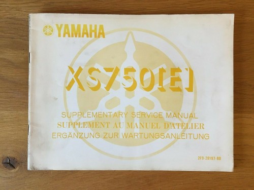 Yamaha xs750e supplementary - xs750e,