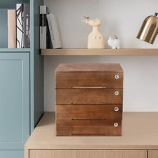 Vintage Walnut Desktop Storage