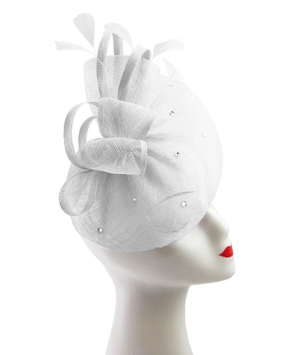 Flower feather hair hat - feather,