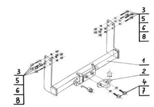 Flange Neck Tow Bar For VW LT