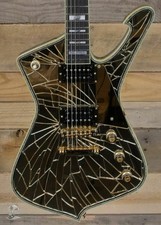Iceman Paul Stanley Signature Gold Fractured Mirror Electric Guitar CrackMirror 