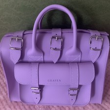 ?? GRAFEA Luna Leather Big Handbag Shoulder Bag Pretty Purple Birthday School