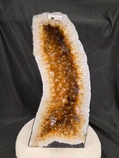 Tall Citrine Geode 543 Crystal Cluster Druzy Premium Grade 21.42kg H51xW24xD17cm