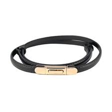 Women Fashion Genuine Leather Dress Cinching Light Skinny Waist Belt Adjustable