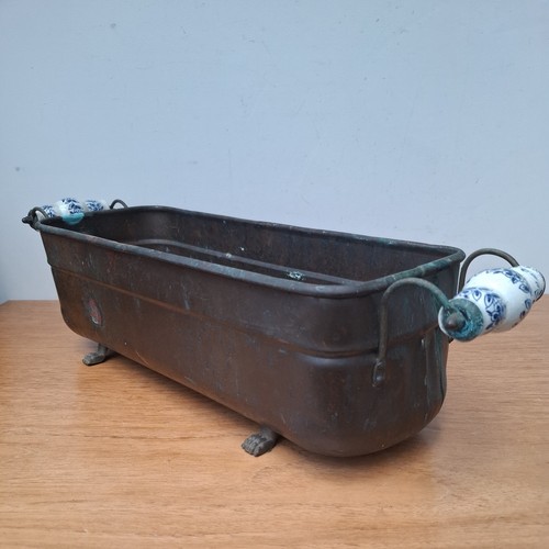 Vintage antique copper trough - vintage,