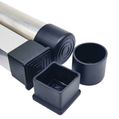 Tube end caps round square - end, round/square