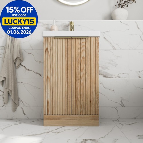 Fluted 500mm bathroom - fluted,