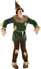 Men`s Friendly Scarecrow Costume Adult Wizard of Oz Fancy Dress Halloween M - XL
