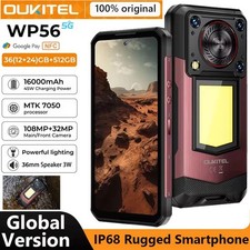 5G 4G LTE OUKITEL WP56 Rugged Mobile Android 15.0 Phone Builder Outdoor Unlocked